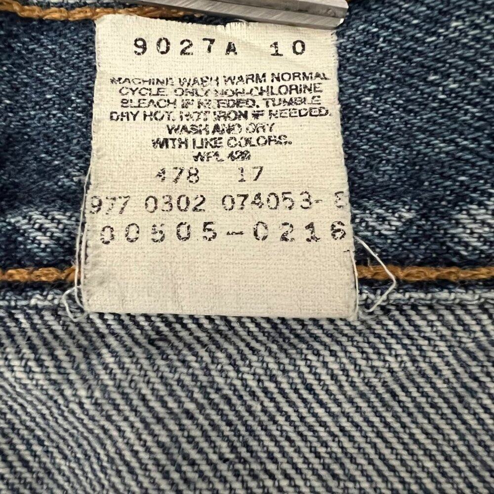 Levi's 505 Regular Fit Straight Leg Workwear Blue Denim Jeans | Men's Size 34X34 - Picture 13 of 13